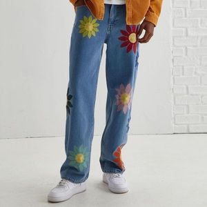 As Seen On TV BDG Baggy Floral Embroidered Jeans